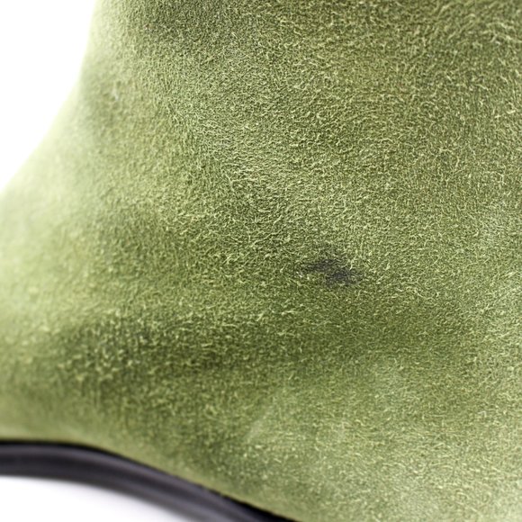 Alaïa Size 38/8 Green Suede Lace-Up Ankle Boots - Picture 9 of 9